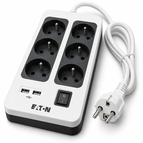 Multiprise Eaton Protection Box PB6UF avec six prises et câble