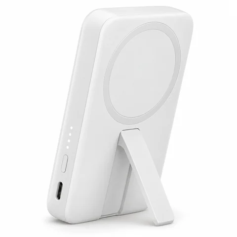 Batterie externe Belkin UltraCharge Pro blanche avec support déplié