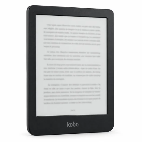 Liseuse Kobo Clara BW affichant une page de texte