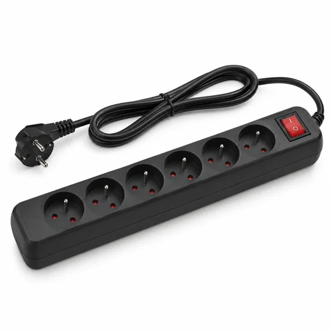 Multiprise Eaton Protection Strip 6 FR noire avec interrupteur