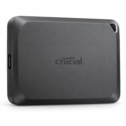 SSD portable Crucial X9 vu de trois quarts
