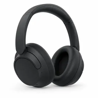 Illustration générée par IA du casque Sony WH-CH720N, arceau noir rembourré et deux oreillettes noires, sur fond blanc