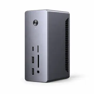 Illustration générée du hub UGREEN 25054EU : boîtier gris sur fond blanc ; rendu indicatif des connecteurs