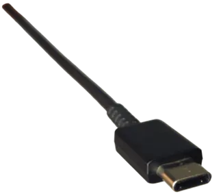 Photo illustrative d’un connecteur USB-C noir et d’une portion de câble ; visuel de connectique, pas la photo exacte du modèle UGREEN 35415
