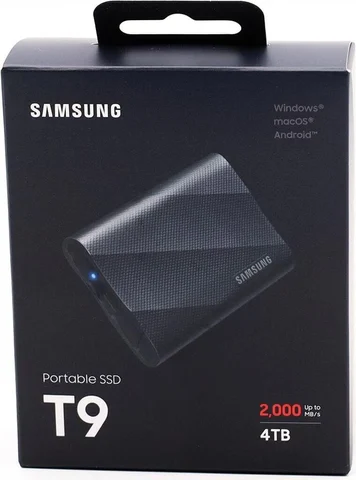 Emballage du SSD portable Samsung T9