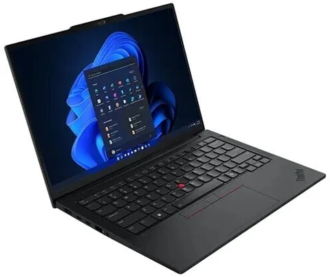 Ordinateur portable Lenovo ThinkPad E14 Gen 7 AMD ouvert, écran et clavier visibles