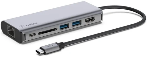 Hub USB-C Belkin Connect AVC008 avec câble intégré