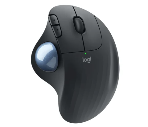 Trackball Logitech ERGO M575 avec boule bleue commandée au pouce