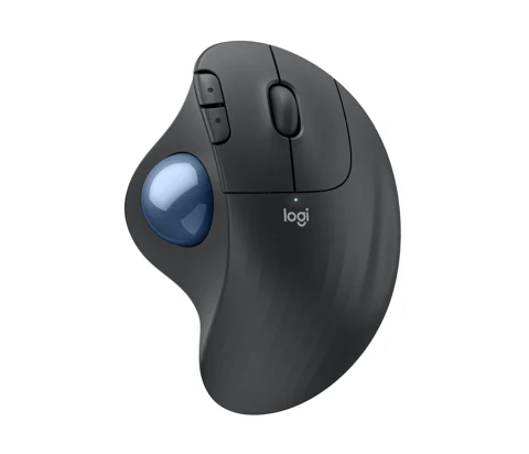 Trackball Logitech ERGO M575S avec boule bleue commandée au pouce