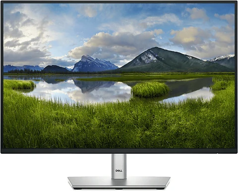 Écran Dell P2425E avec pied argenté, vu de face