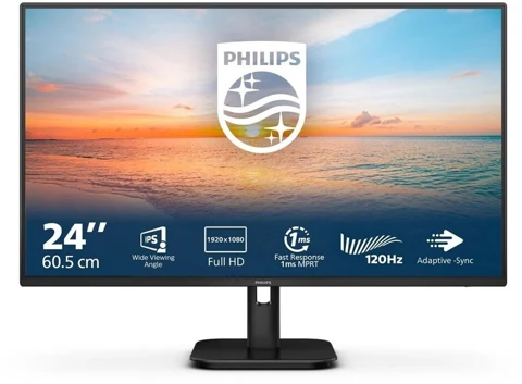 Écran Philips 24E1N1100A noir avec son pied