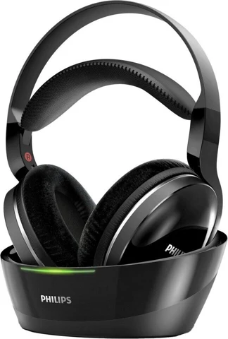 Philips SHD8850 noir, casque à arceau sur sa station de charge