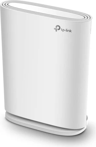 TP-Link RE500XD blanc, boîtier de bureau vu de trois quarts