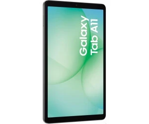 Tablette Samsung Galaxy Tab A11 grise, vue de face en trois quarts