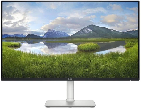 Écran Dell S2725H noir et argent, vue de face avec son pied